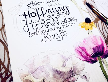 Aquarell Postkarte gestalten
