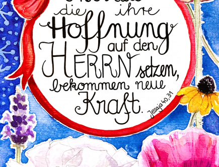 Postkarte, alle ihre Hoffnung auf den Herrn setzen bekommen neue Kraft