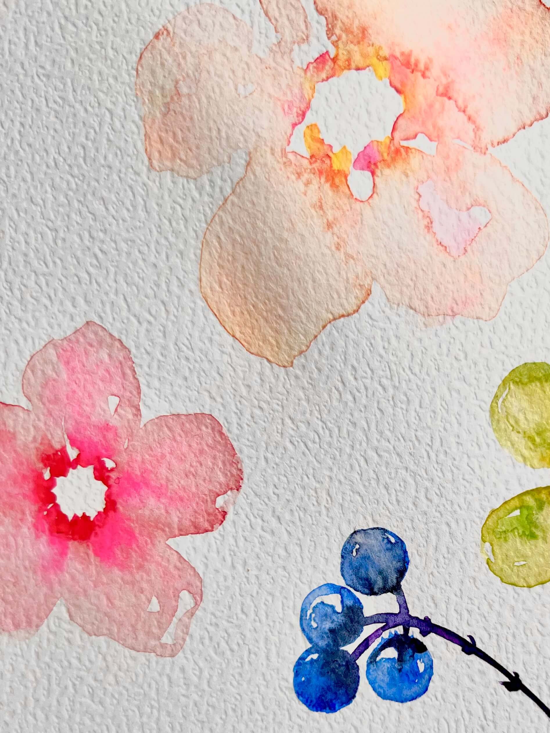 Kleiner Ausschnitt unserer Aquarellblumen