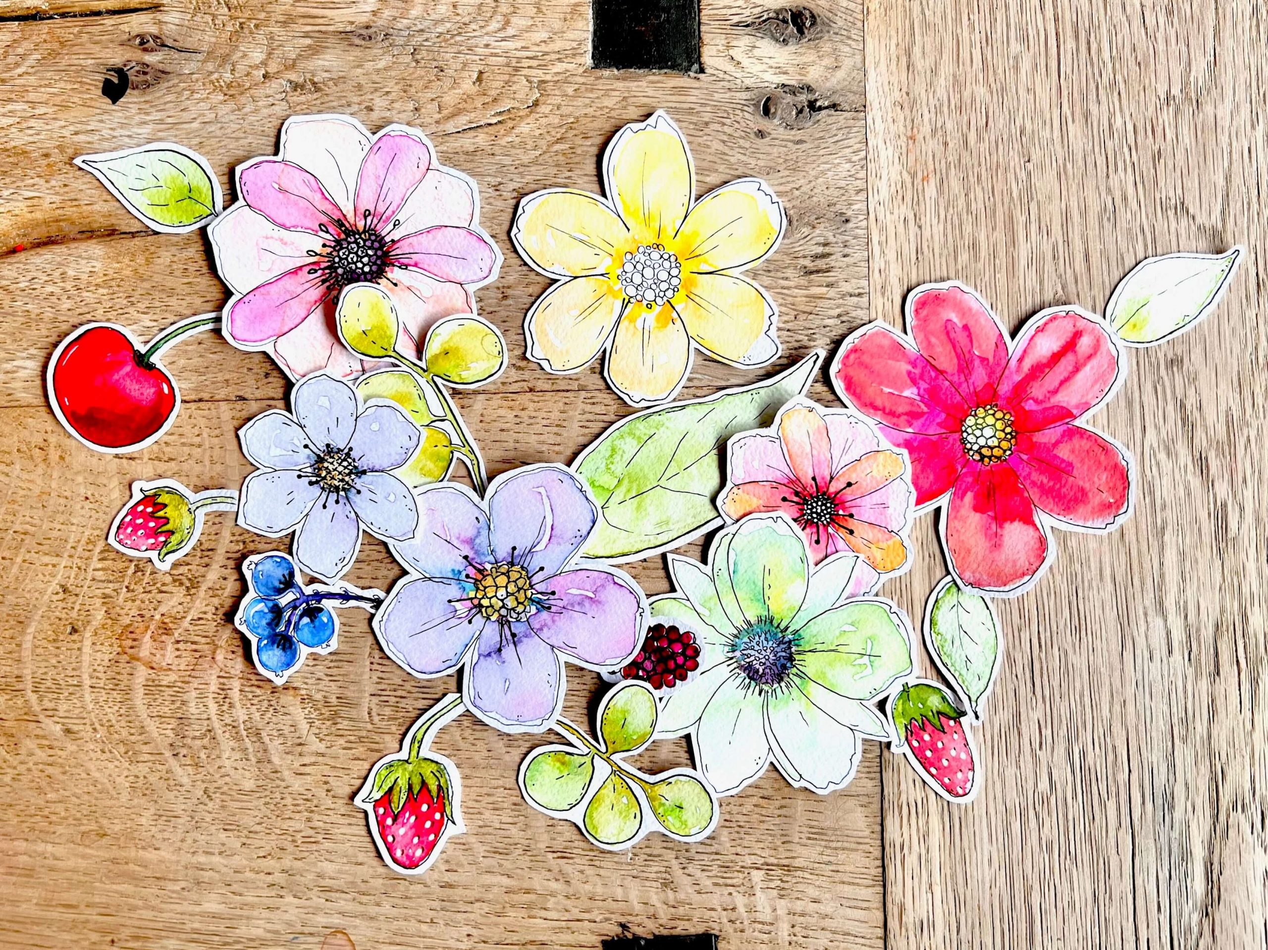 Große Blumencollage