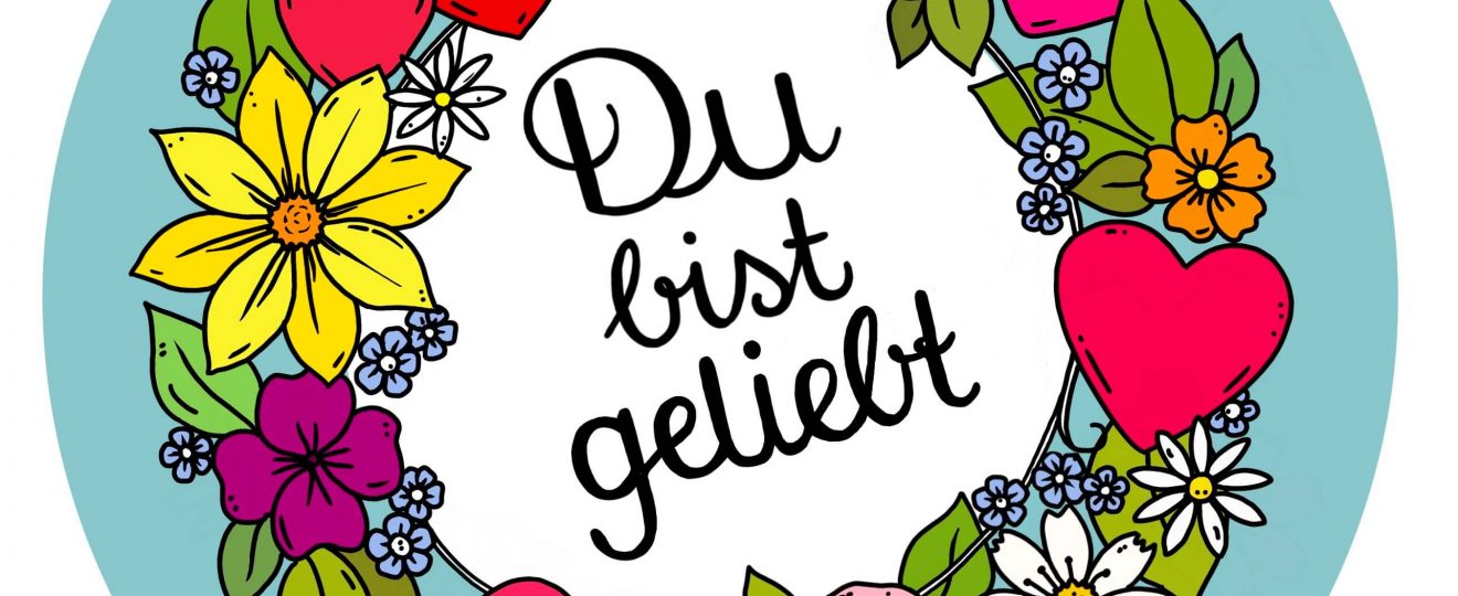 Aufkleber Motiv du bist geliebt