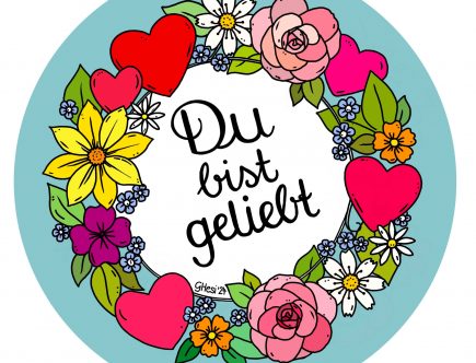 Aufkleber Motiv du bist geliebt