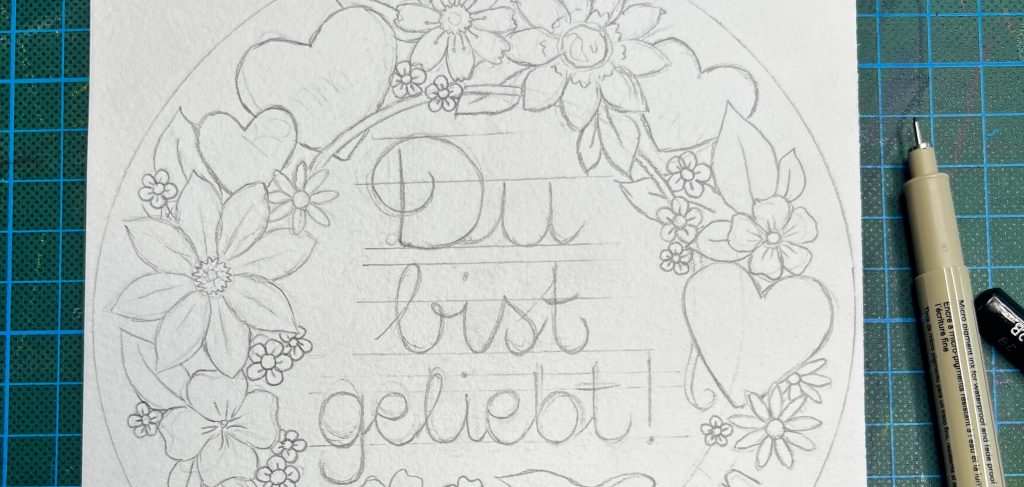 Bleistift Vorzeichnung