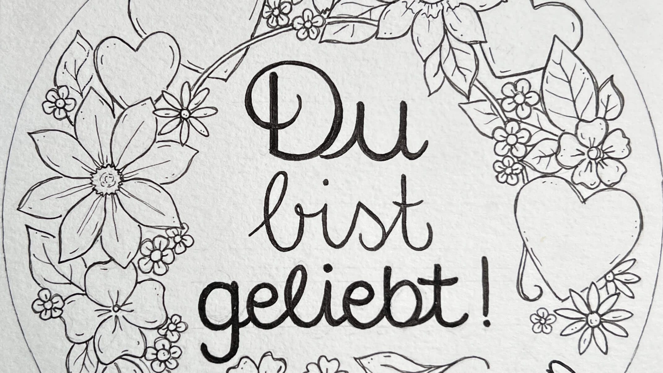 Vorzeichnung nachgezeichnet