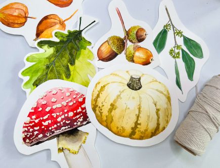 Herbst Aquarelle für die Girlande