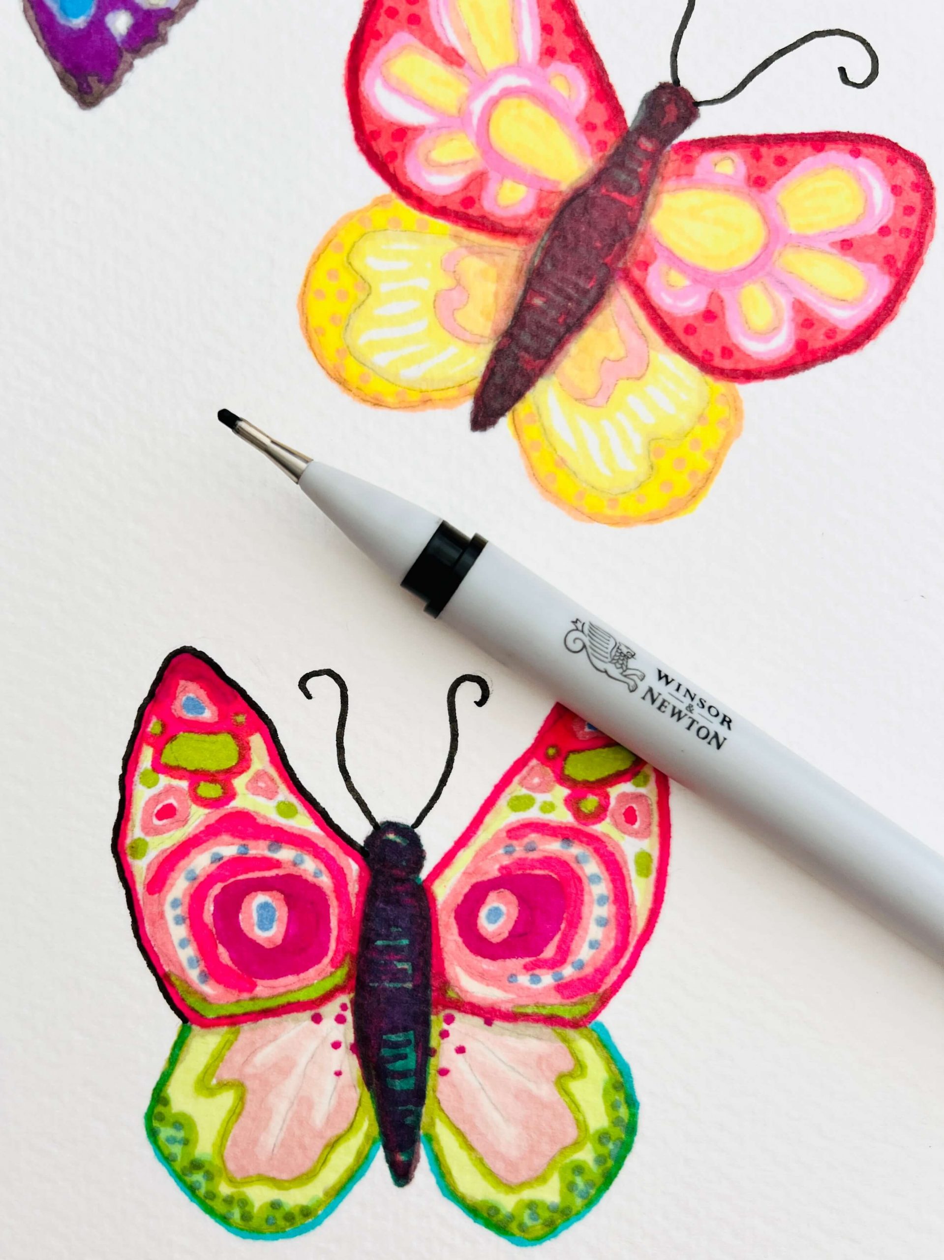 Umrahmen mit dem Fineliner