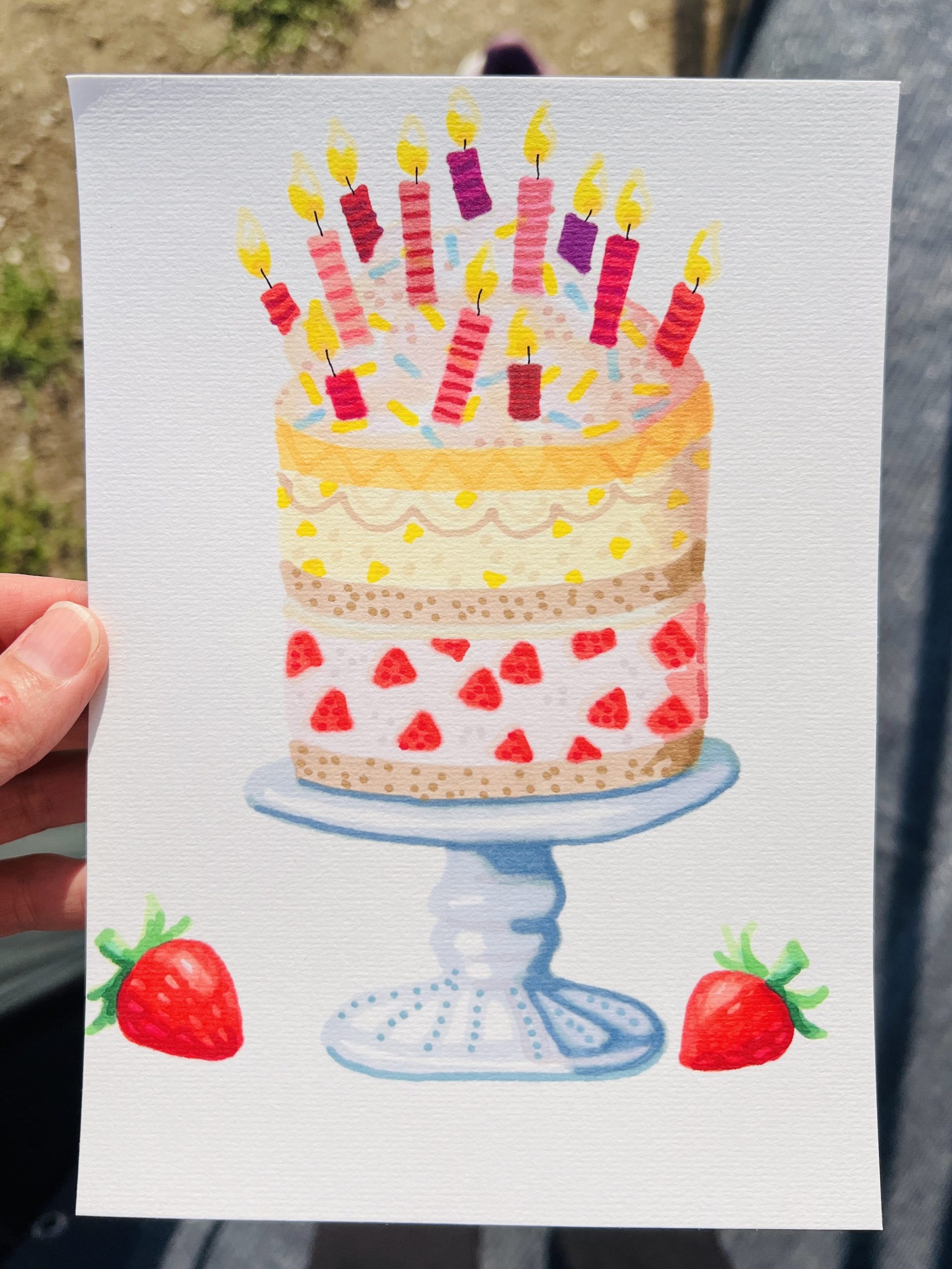 Torte gemalt mit Promarkern