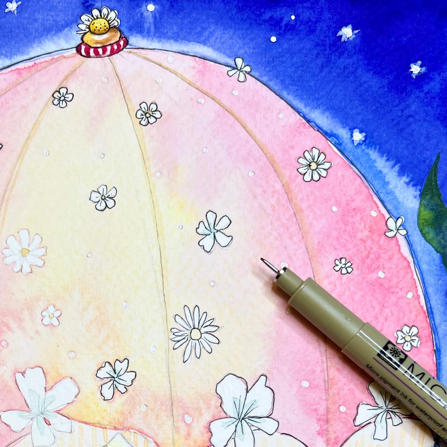 Details mit Fineliner