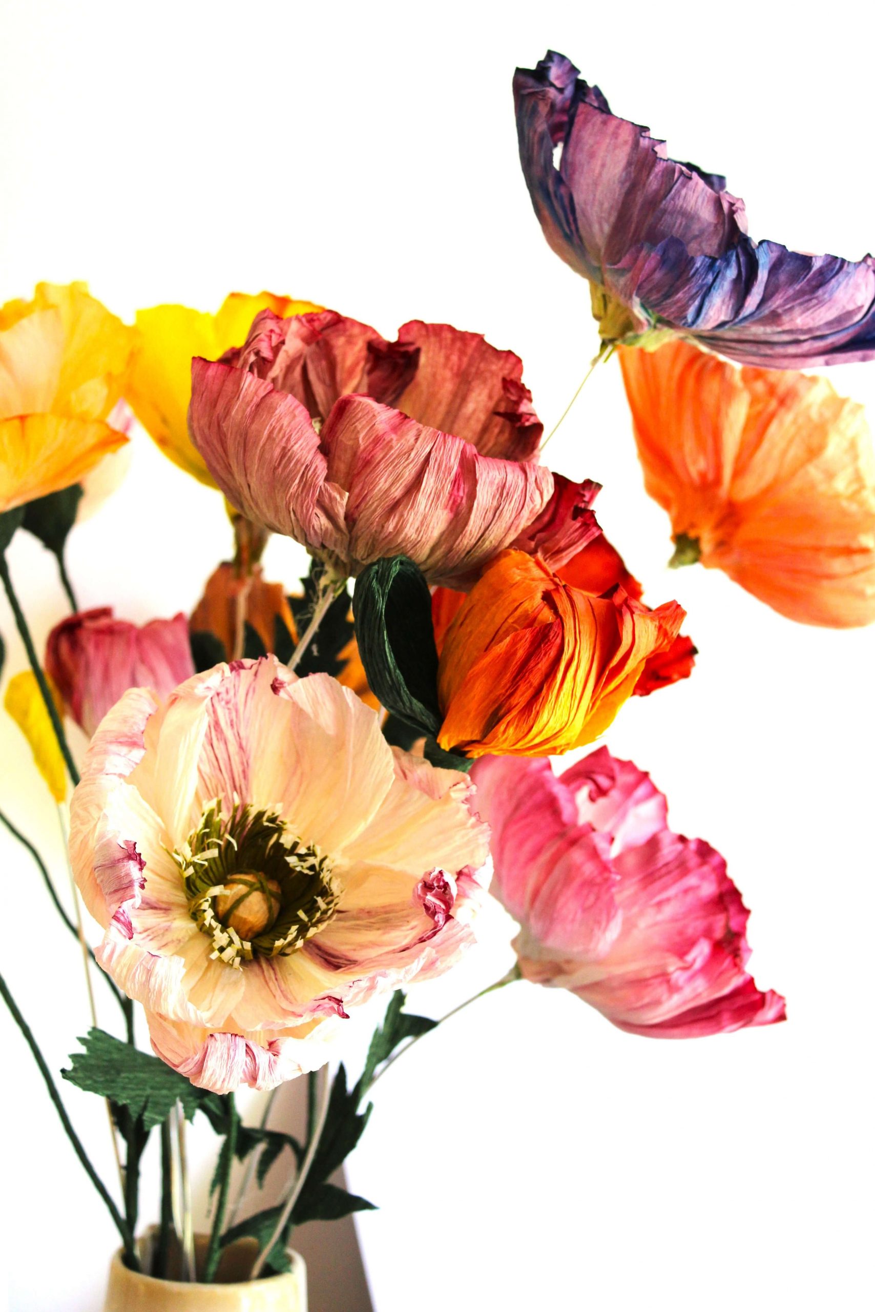 Mohnblüten aus Krepppapier