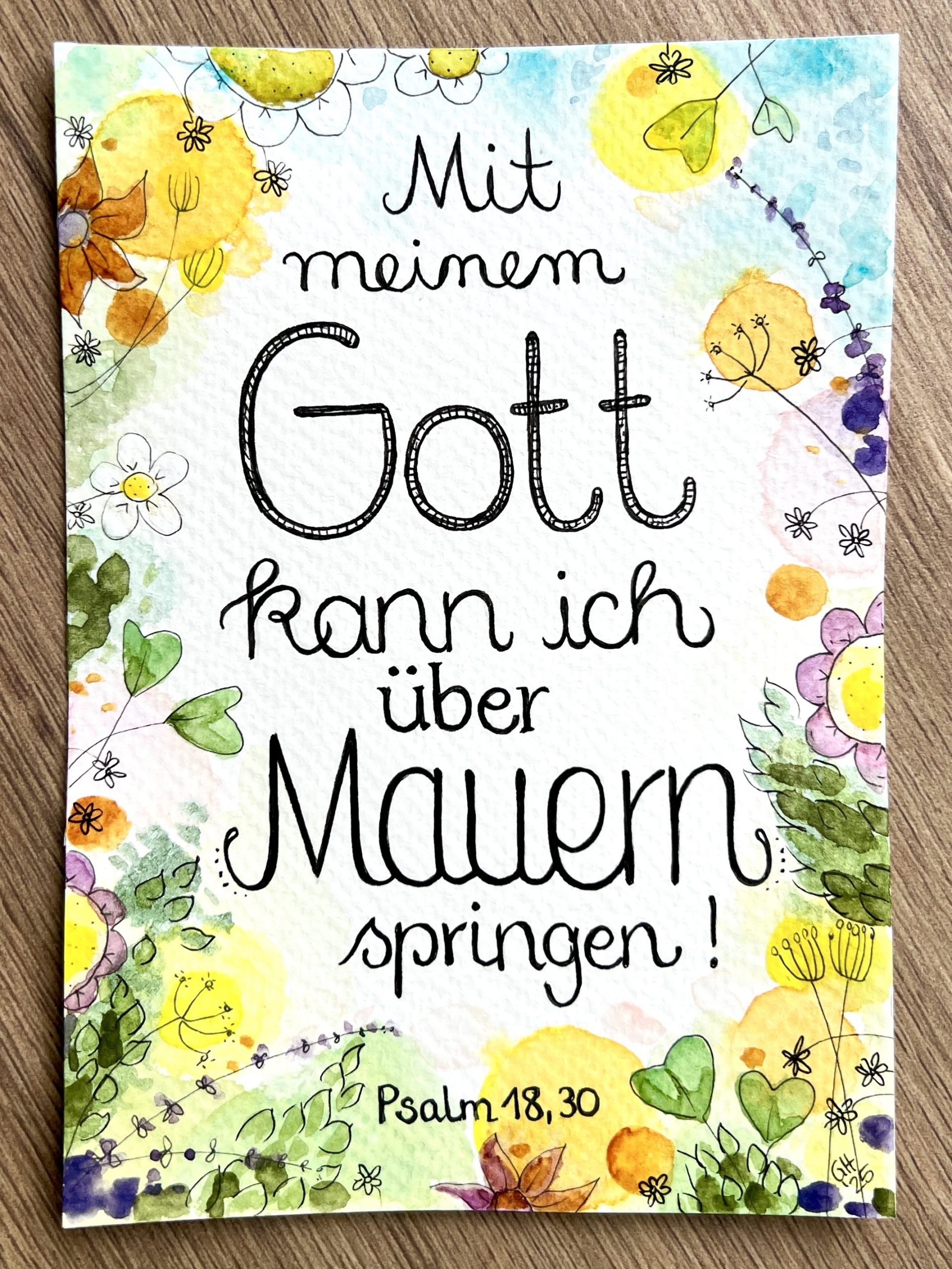 mit meinem Gott kann ich über Mauern springen