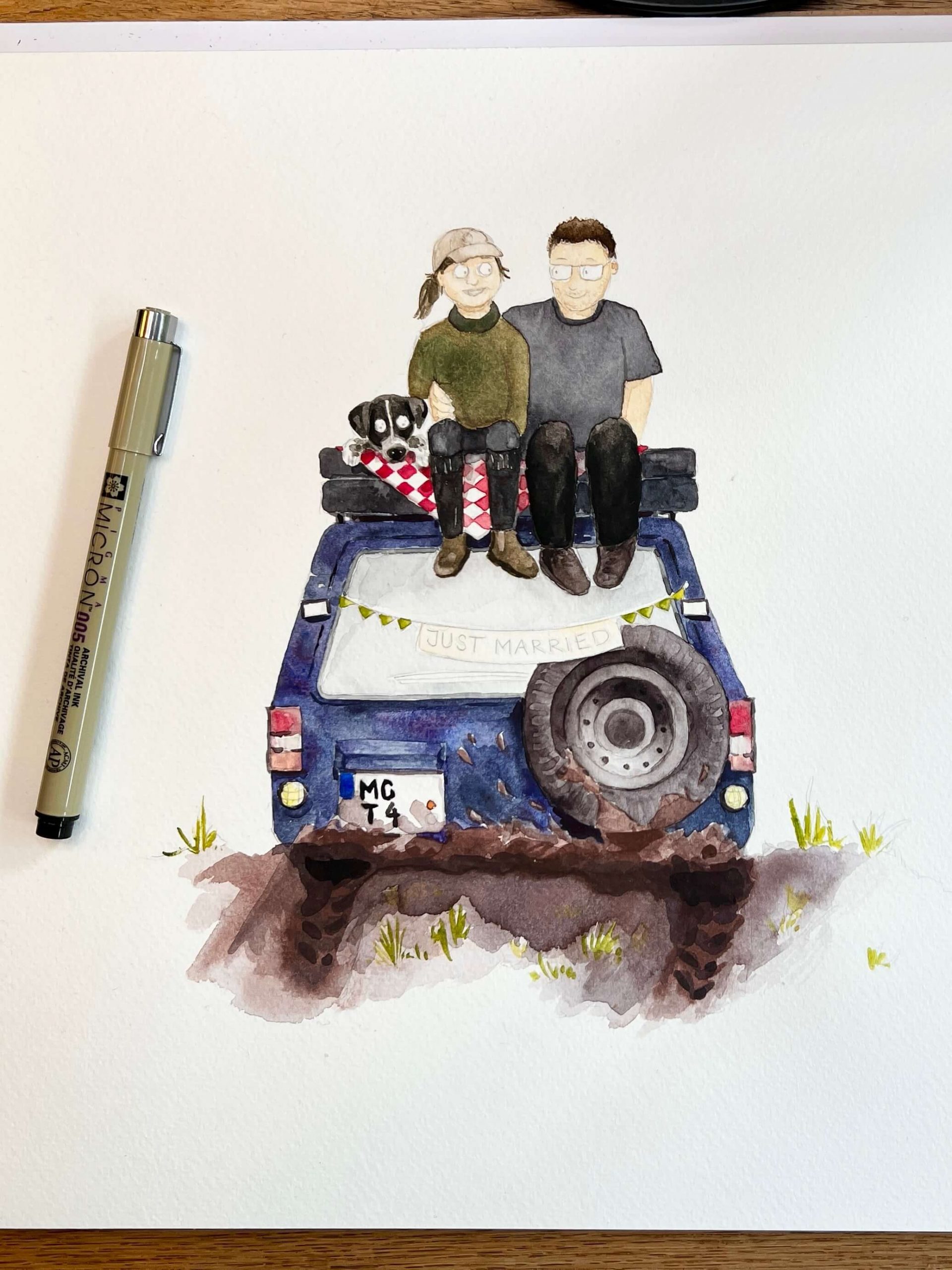 Aquarell kurz vor der Fertigstellung