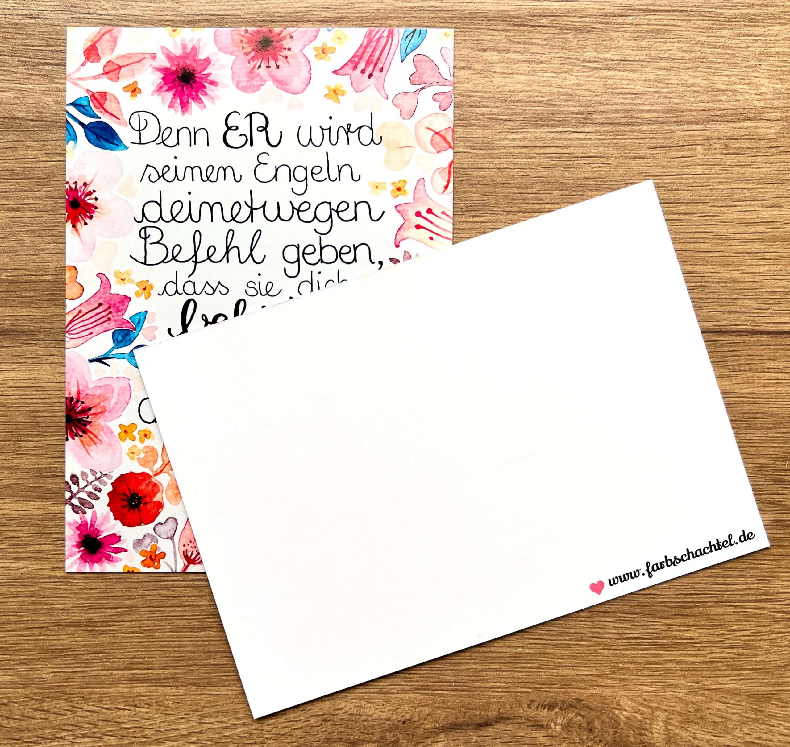 Rückseite Denn er wird seinen Engeln