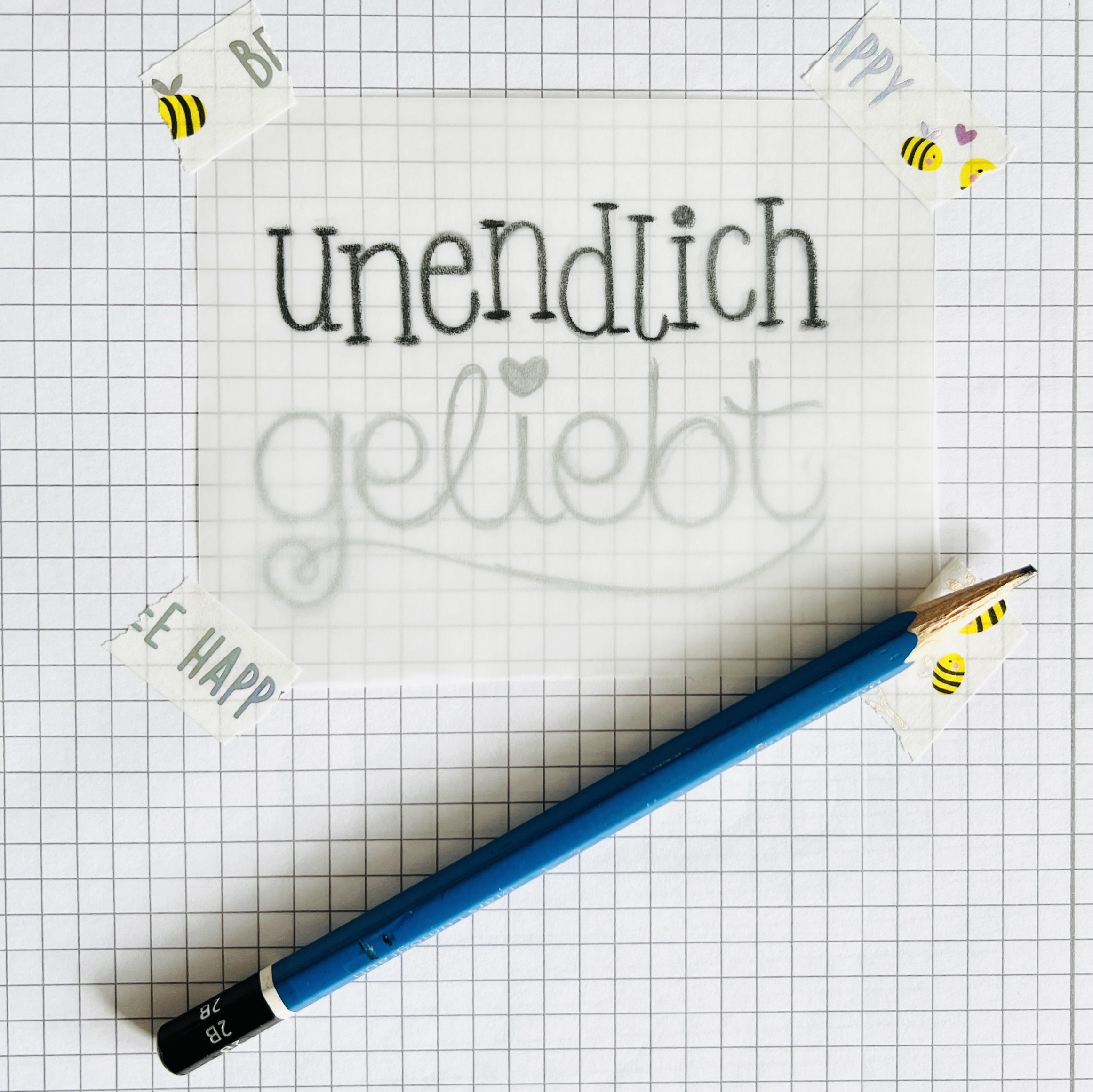 abpausen auf Transparentpapier