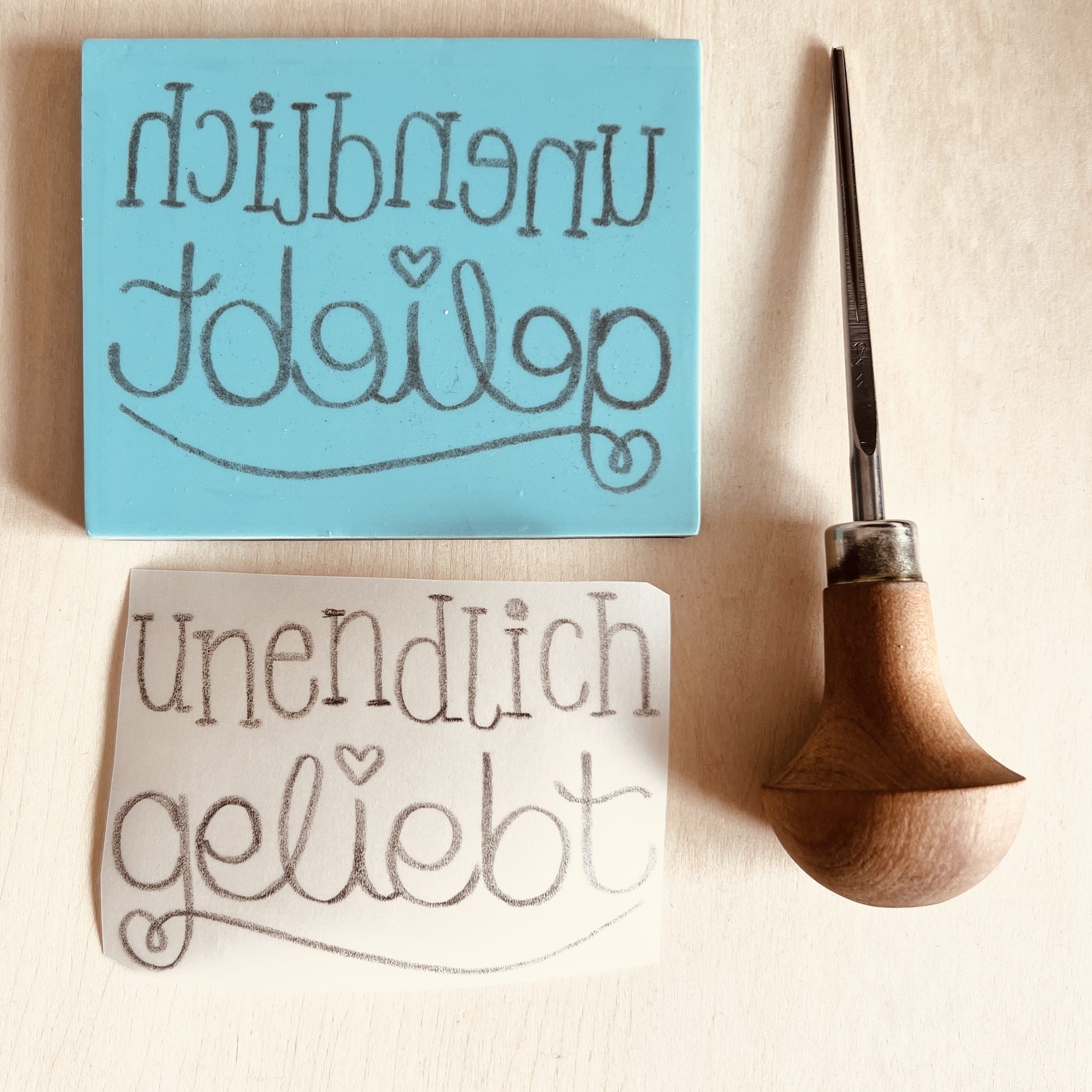 übertragener Schriftzug