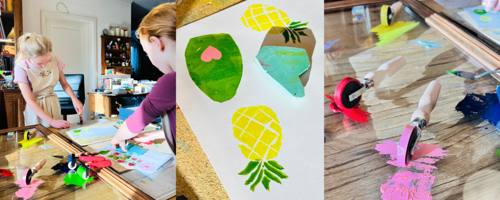 Header Drucken mit Kindern Ananas