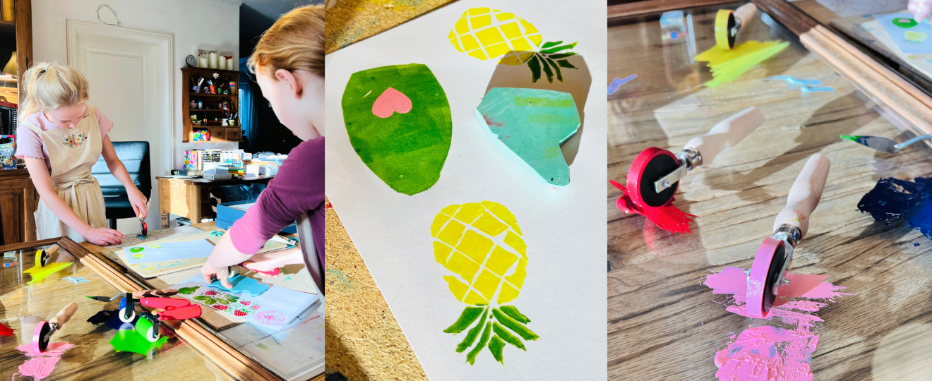 Header Drucken mit Kindern Ananas