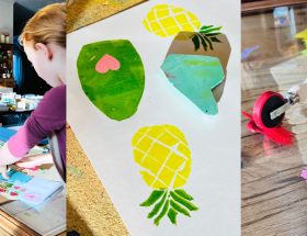 Header Drucken mit Kindern Ananas