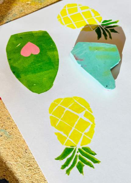 Header Drucken mit Kindern Ananas