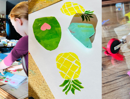 Header Drucken mit Kindern Ananas