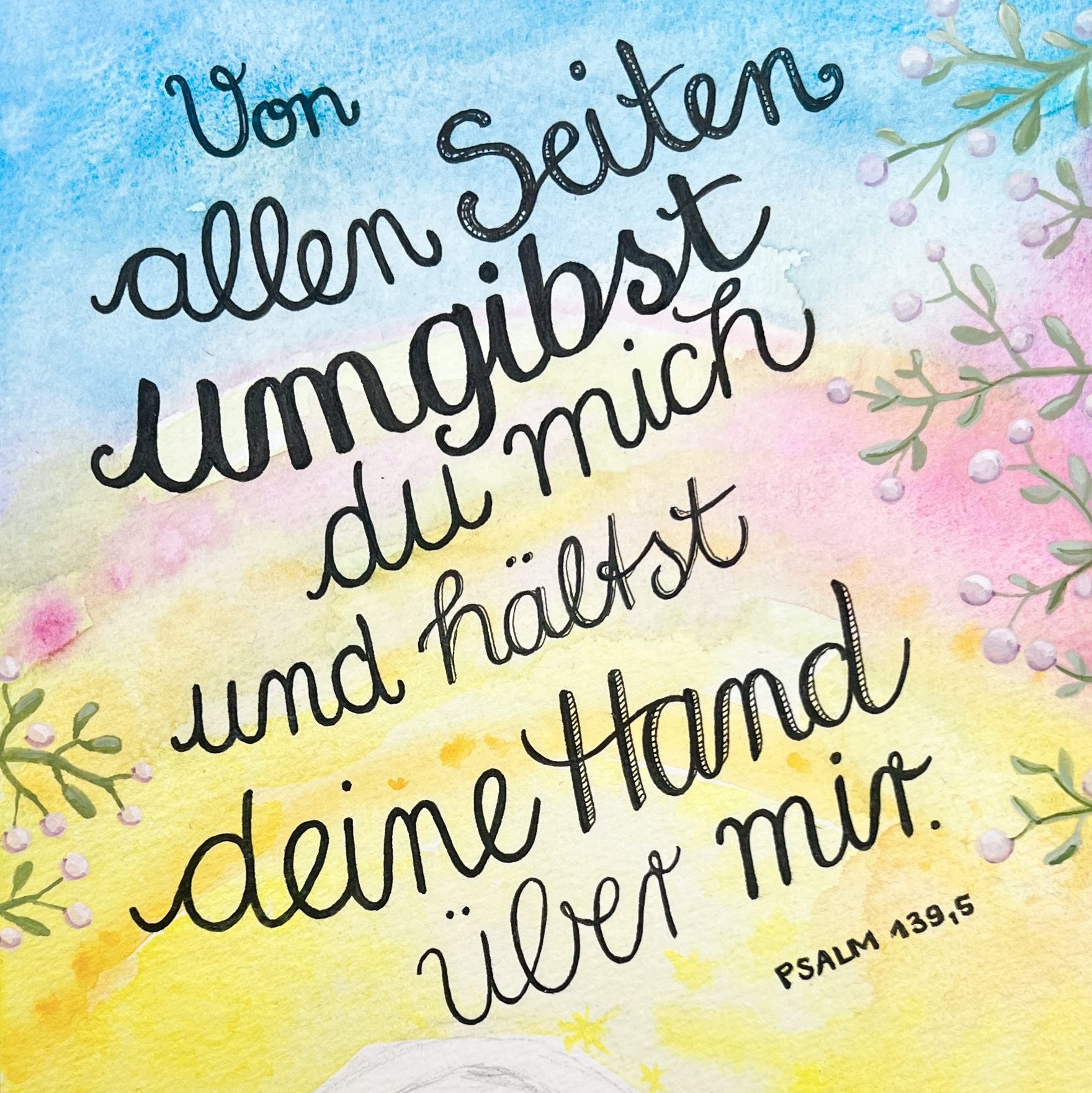 Hintergrundgestaltung mit Aquarell