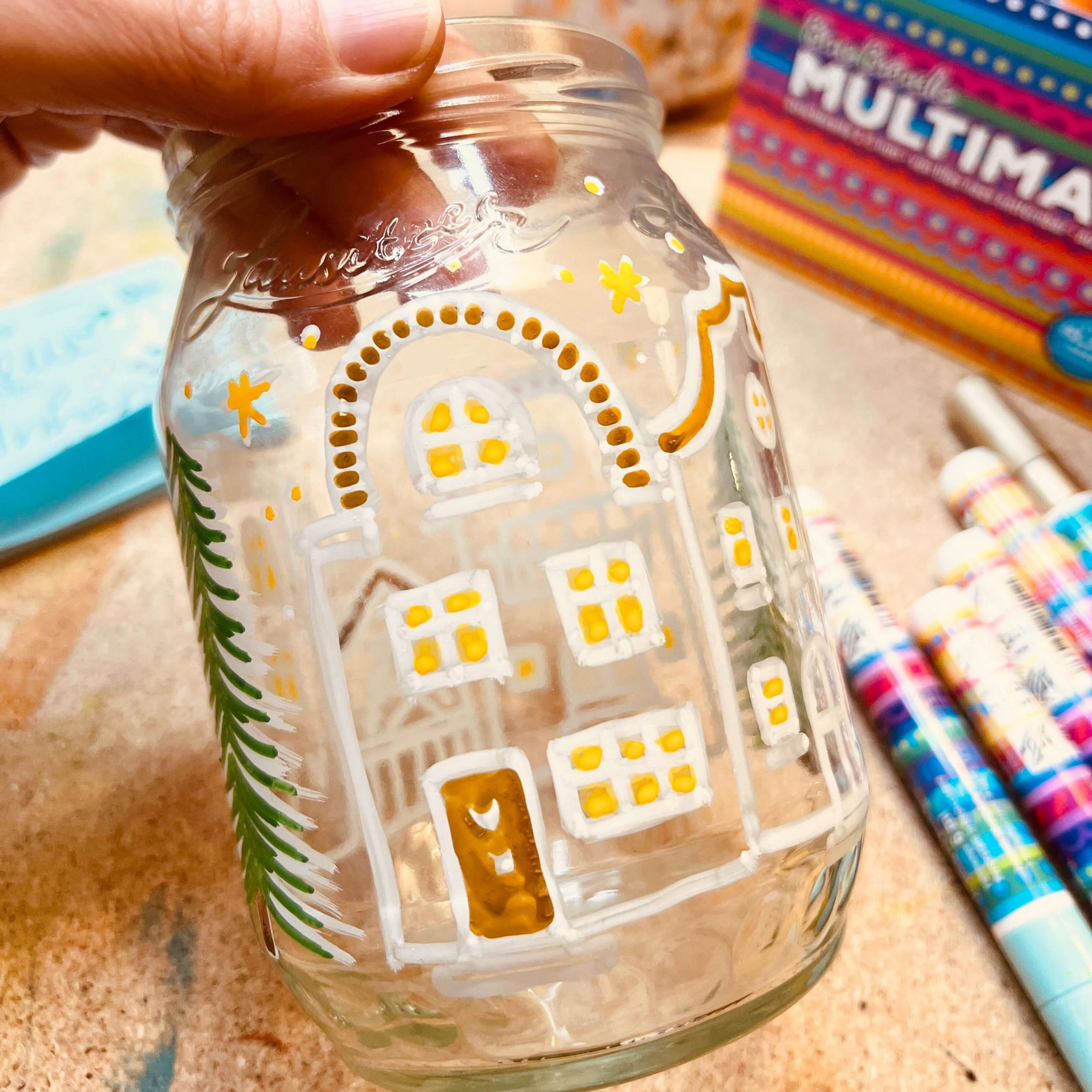 farbliche Gestaltung der Häuser