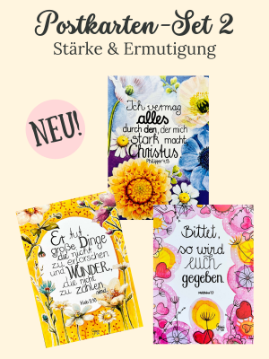 Postkarten Set 2 Stärke und Ermutigung