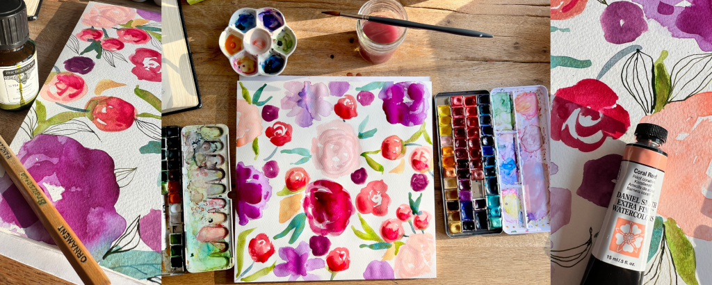 Header Blumenaquarell