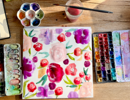 Header Blumenaquarell