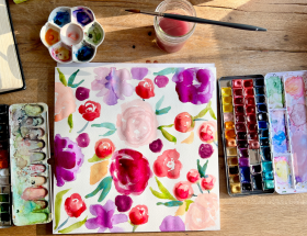 Header Blumenaquarell