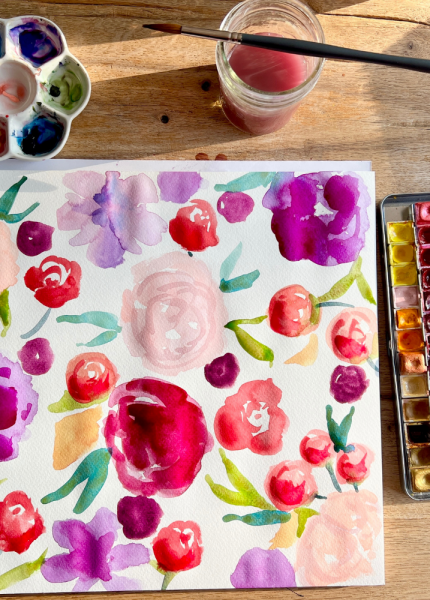 Header Blumenaquarell