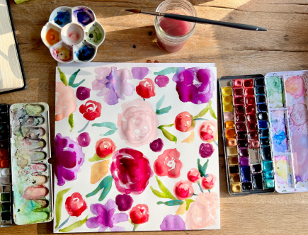 Header Blumenaquarell