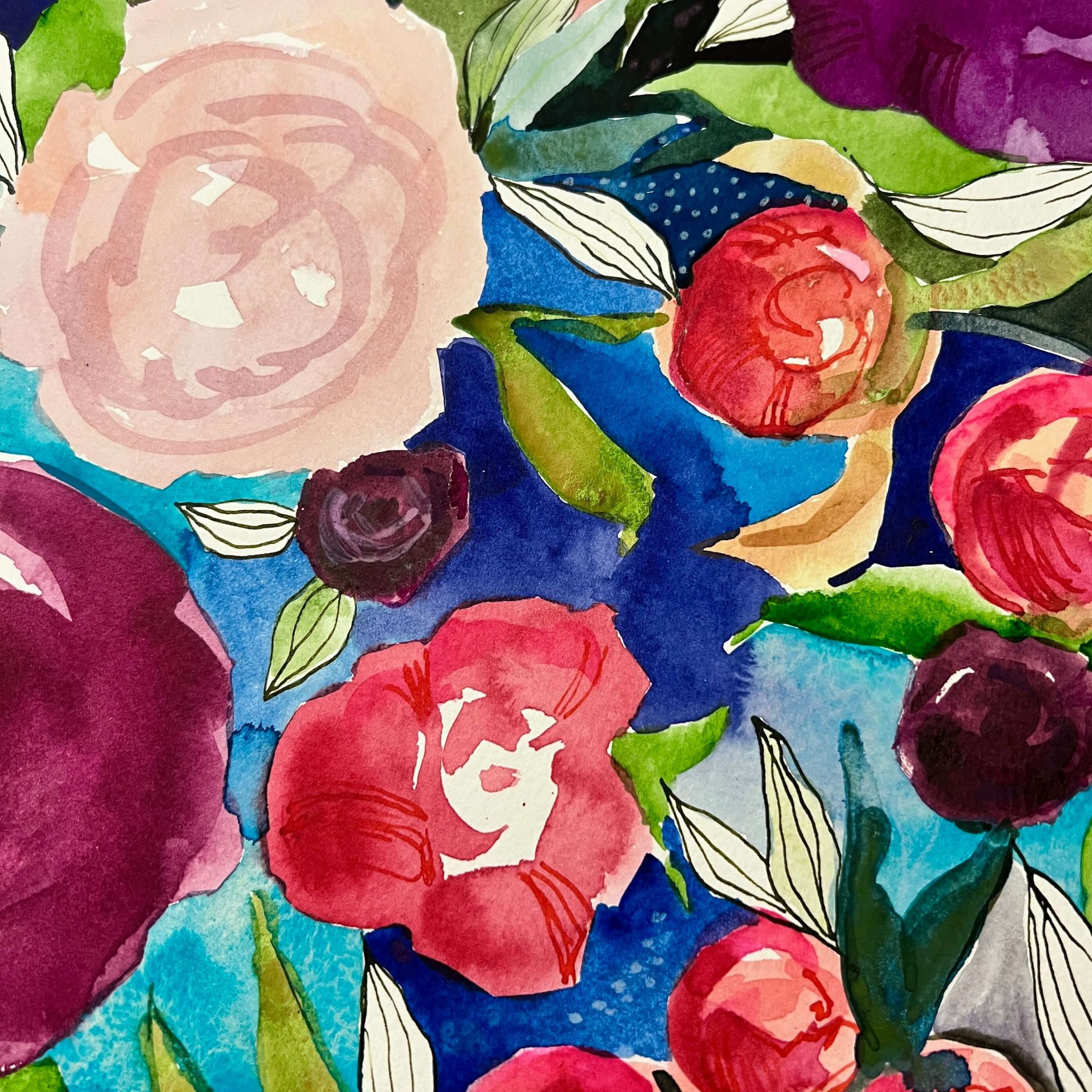 Feinheiten mit Buntstift gemalt