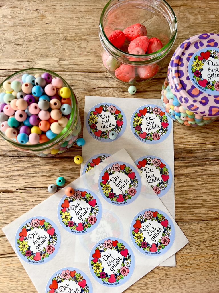 Sticker für kleine Gläser