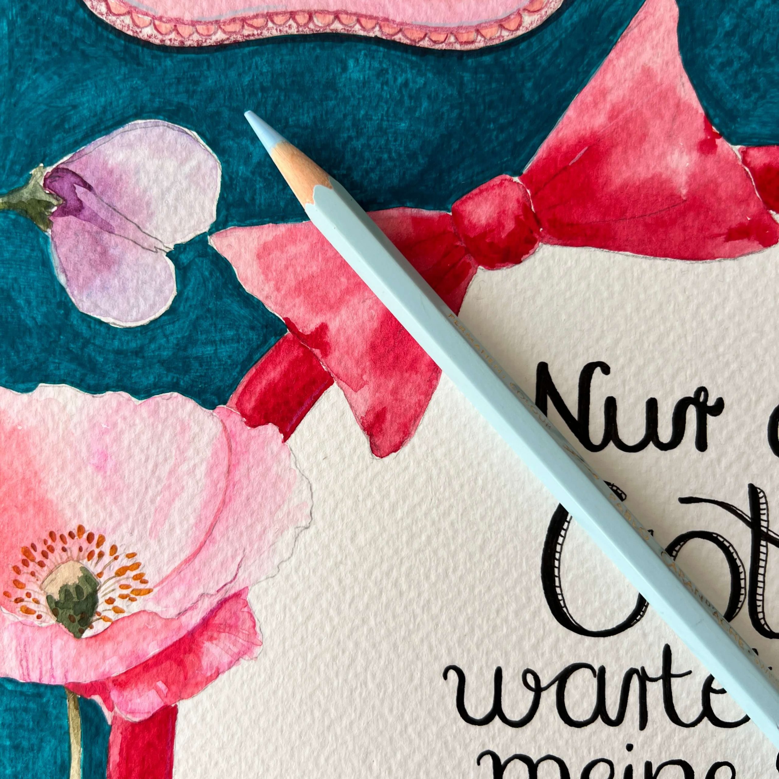 Details mit Buntstift