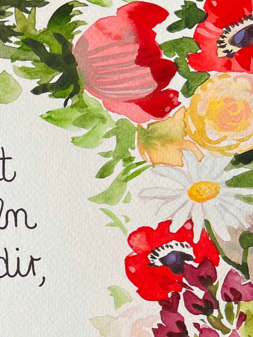 Blüten in Nahansicht