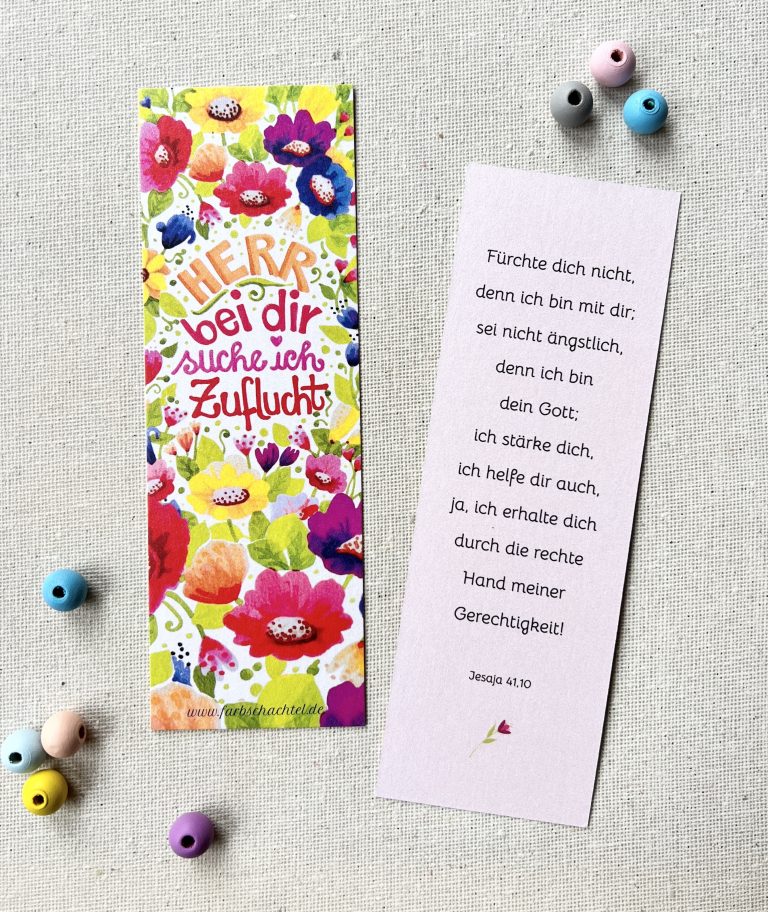 Lesezeichen – Beispiel aus dem Farbschachtel Shop