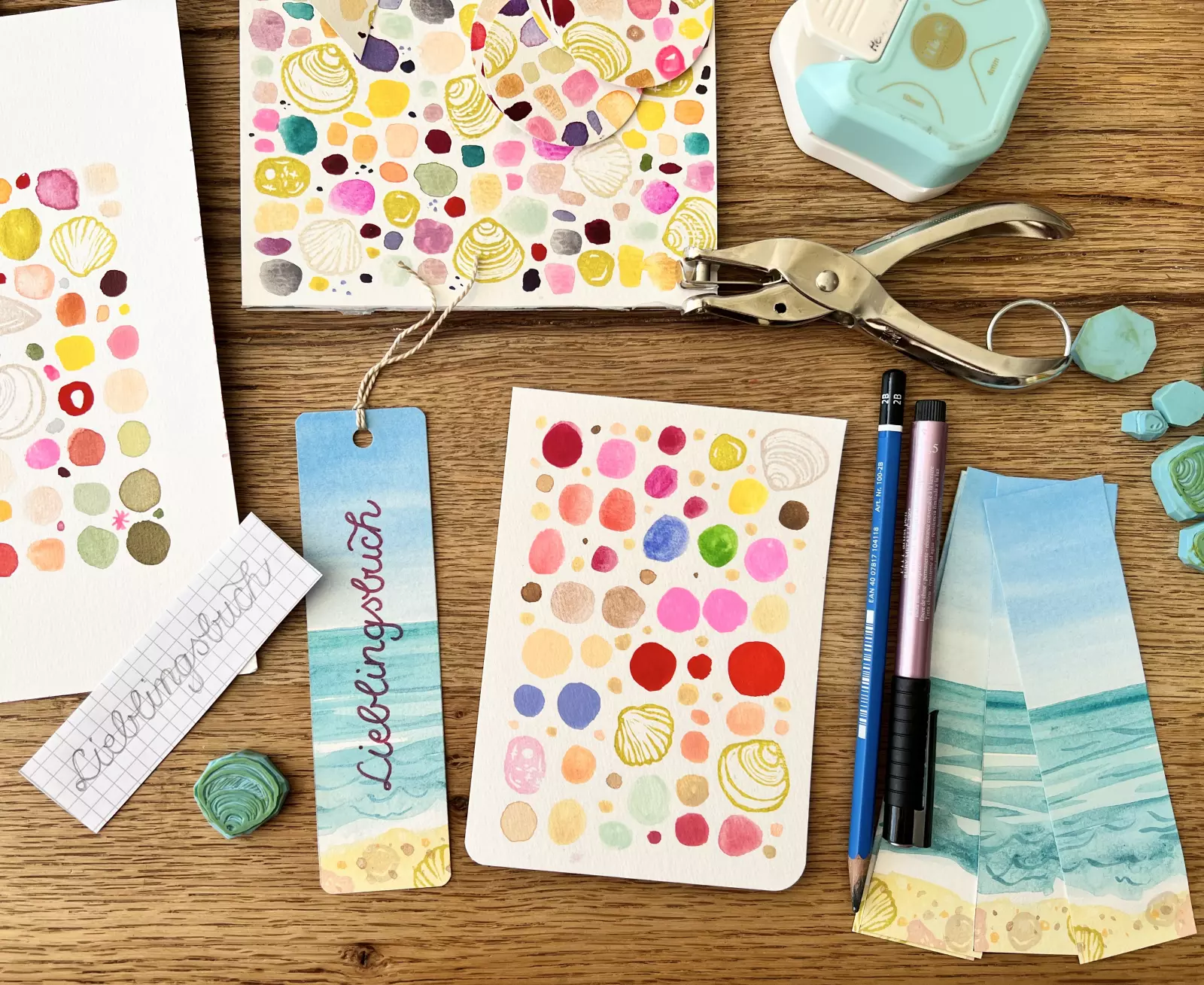 Maritime Karten und Lesezeichen als Kursbeispiel