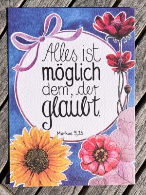 Postkarte Alles ist möglich dem der glaubt