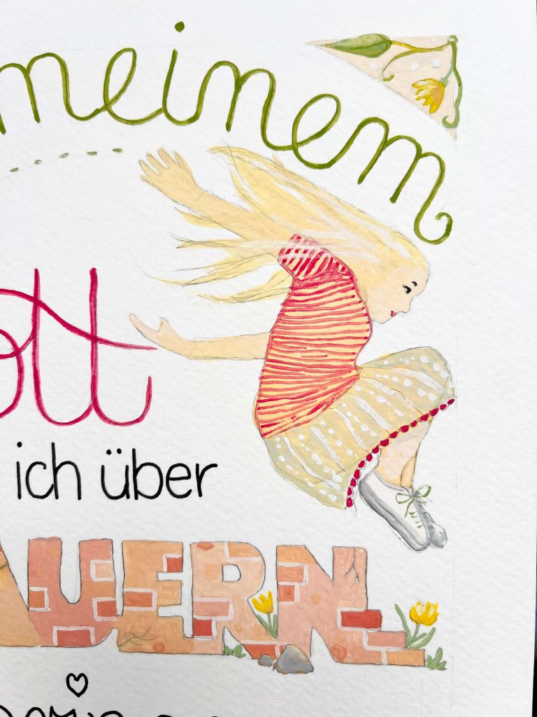 springendes Mädchen