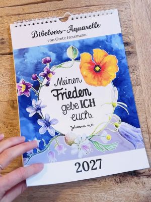 Bibelvers Aquarell Kalender 2027