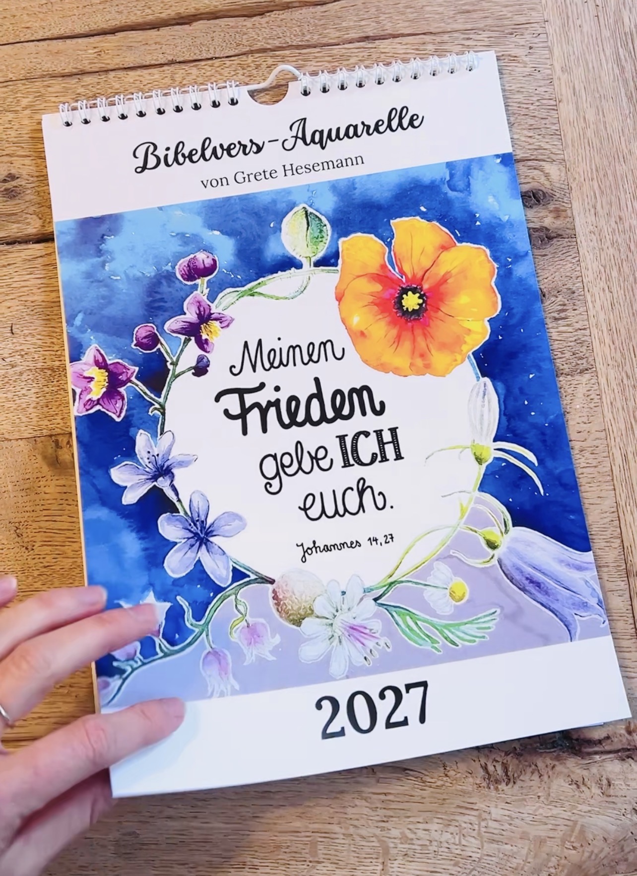 Bibelvers Aquarell Kalender 2027