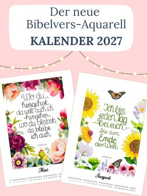 Bibelvers Aquarell Kalender